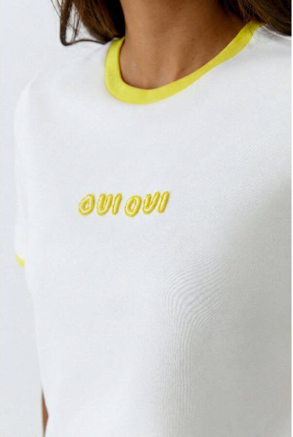OUI T-shirt ecru - Foto 2