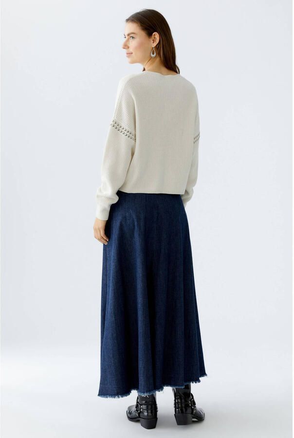 Oui Gebreide pullover met studs