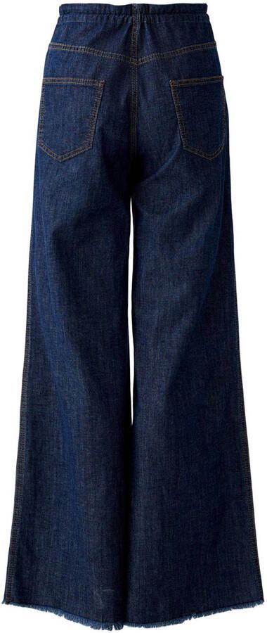 Oui Wide leg jeans met strikceintuur model 'THE PALAZZO' - Foto 2