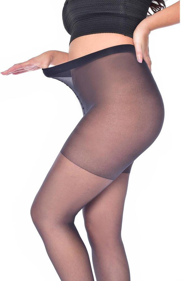 Pamela Mann Plus Size panty Luxury 30 denier zwart