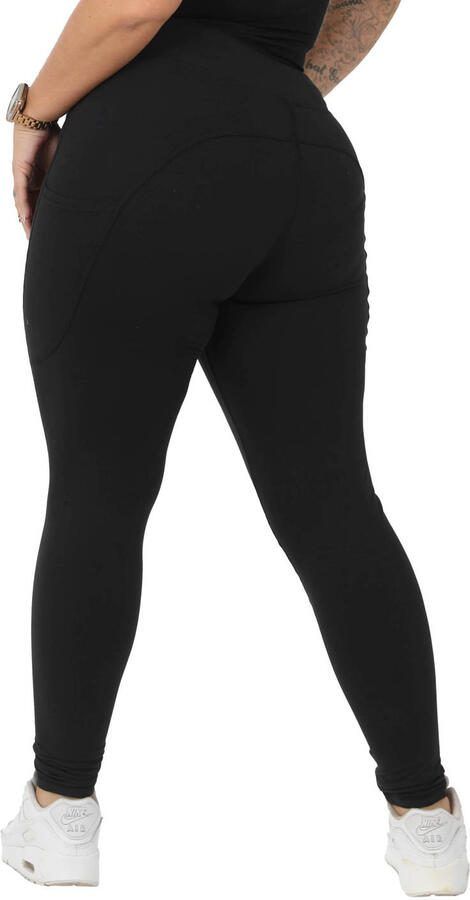 Pamela Mann Plus Size sportlegging met zakken zwart - Foto 3