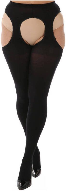 Pamela Mann Plus Size panty met cut-outs 90 denier zwart - Foto 2