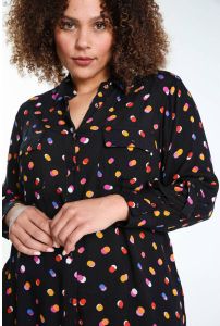 Paprika blouse met stippen zwart multi