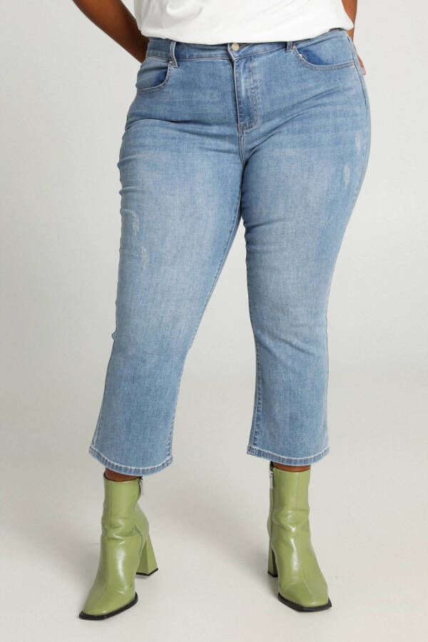 Paprika cropped bootcut jeans light blue denim