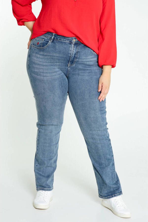 Paprika high waist bootcut jeans medium blue denim