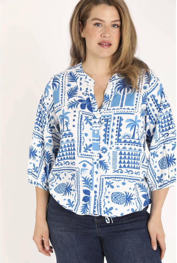 Paprika blouse blauw