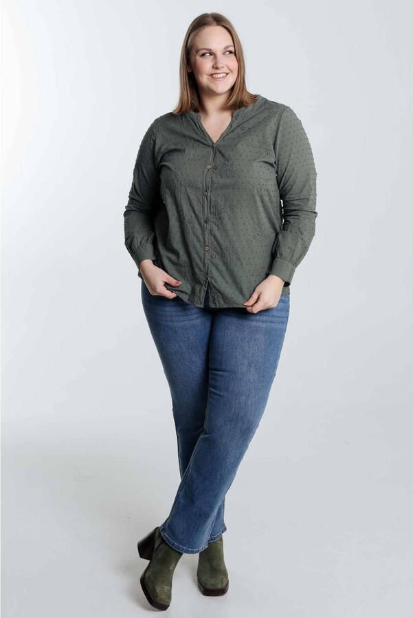 Paprika blouse grijsgroen