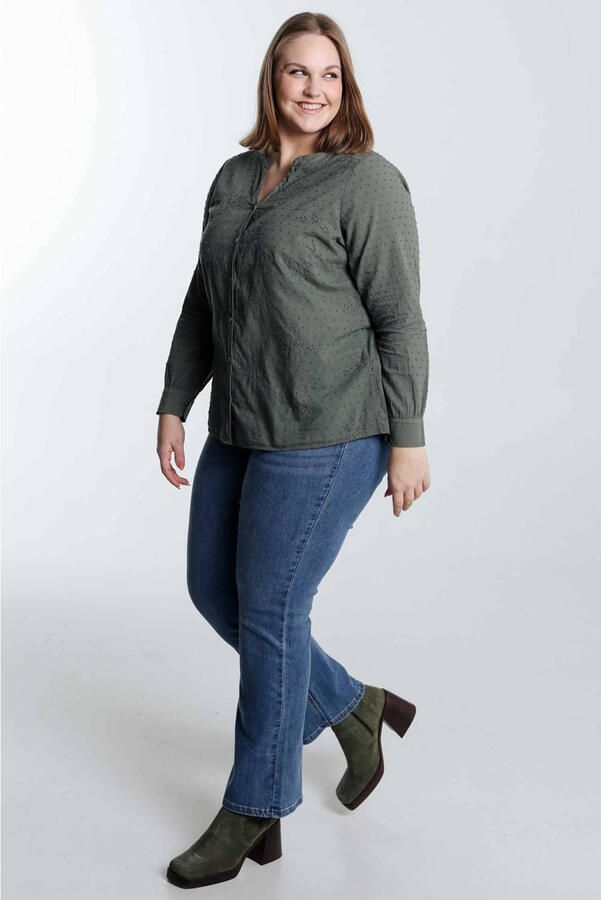 Paprika blouse grijsgroen - Foto 3