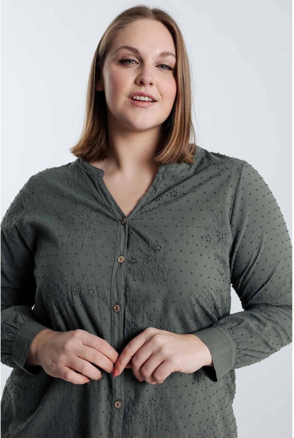 Paprika blouse grijsgroen - Foto 2