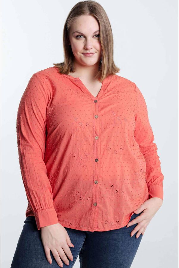 Paprika blouse koraalrood - Foto 3