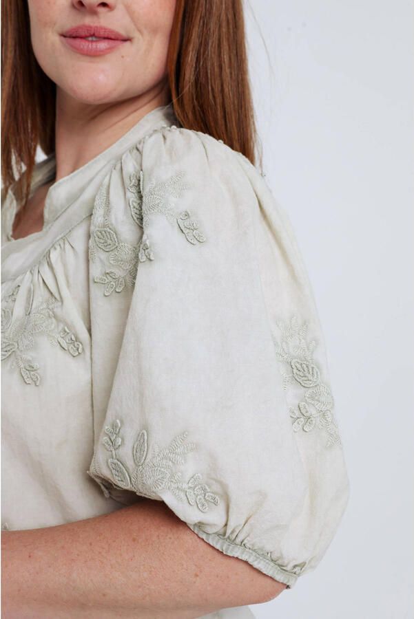 Paprika blouse lichtkaki - Foto 3
