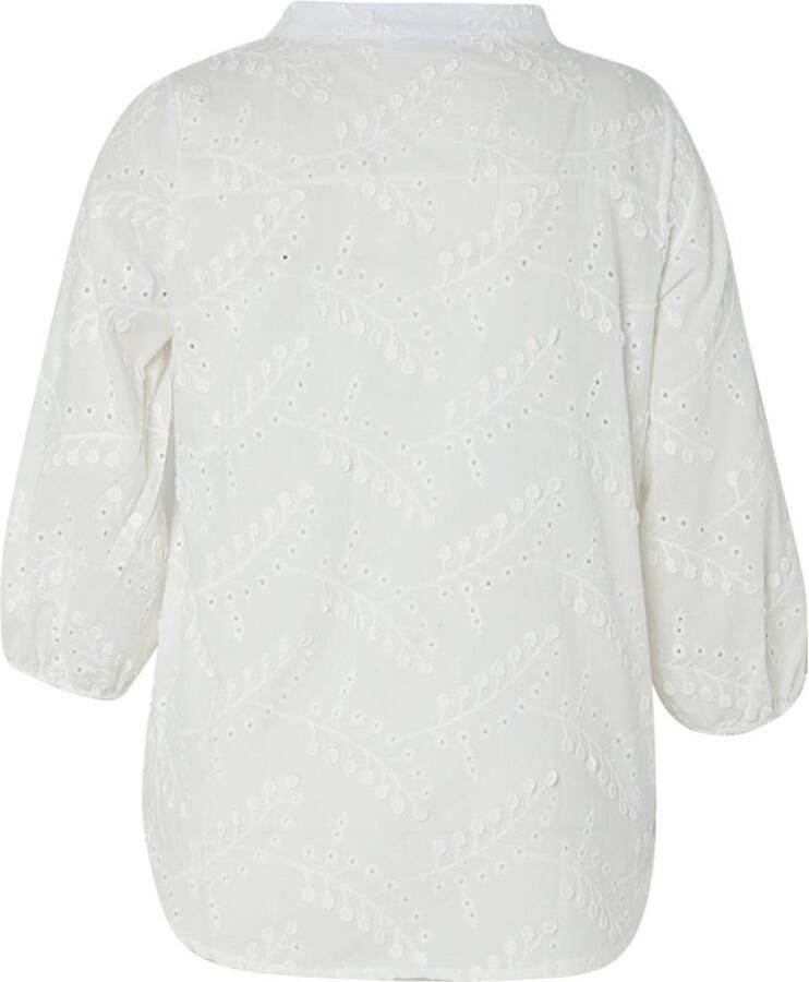 Paprika blouse wit broderie