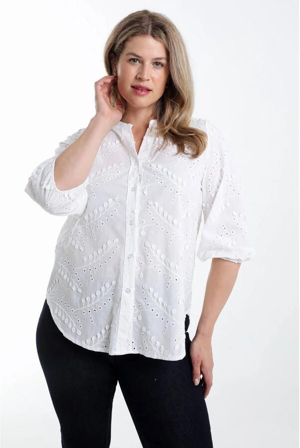 Paprika blouse wit broderie - Foto 3