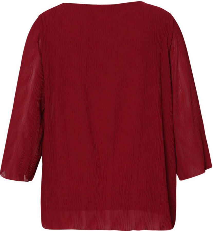 Paprika blousetop donkerrood