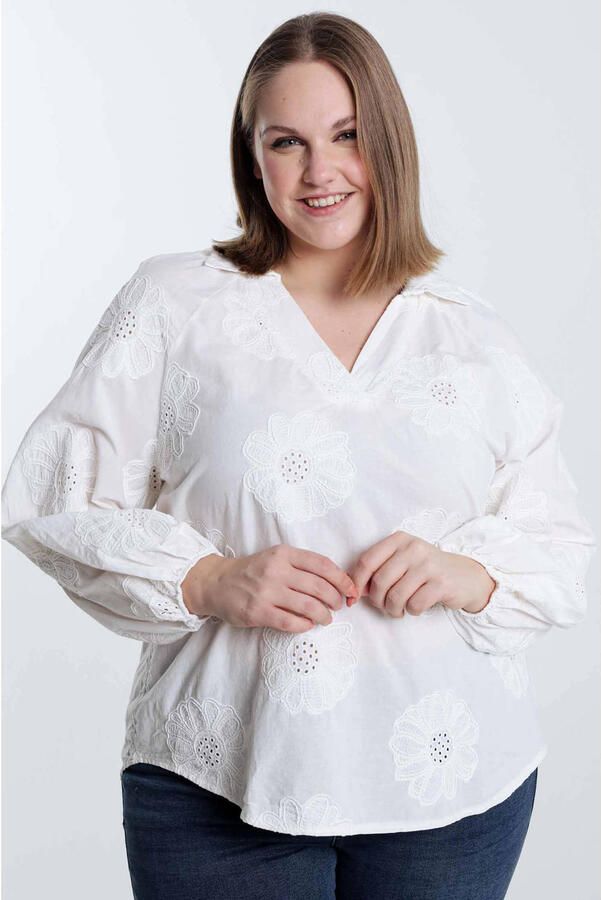 Paprika blousetop ecru broderie - Foto 3