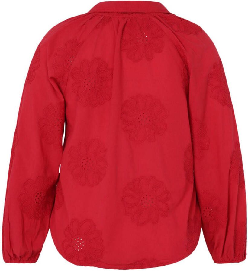 Paprika blousetop rood broderie