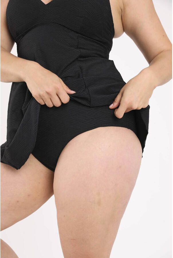 Paprika corrigerende badpakjurk met voorgevormde cups Plus Size zwart - Foto 2