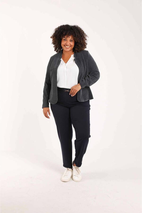 Paprika cropped blazer zwart met glitter - Foto 3