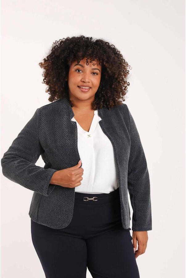 Paprika cropped blazer zwart met glitter