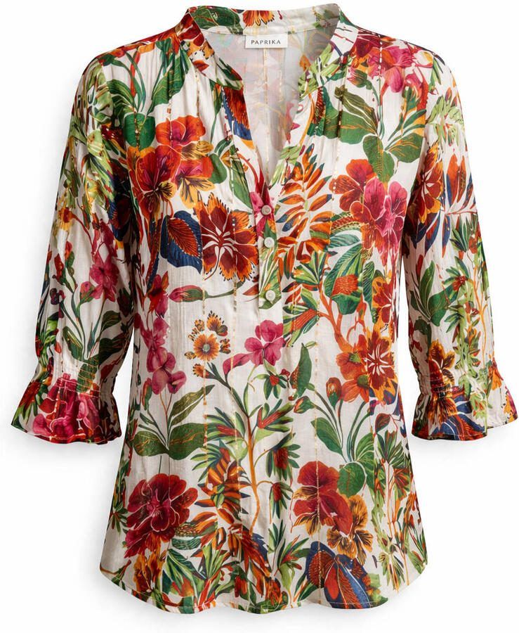 Paprika gebloemde blouse multi