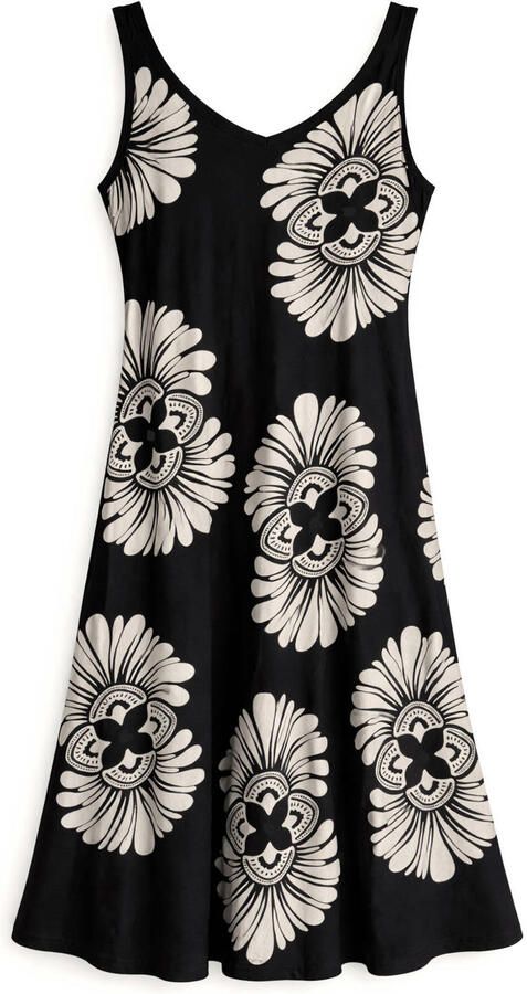 Paprika gebloemde mini jurk Plus Size zwart - Foto 2