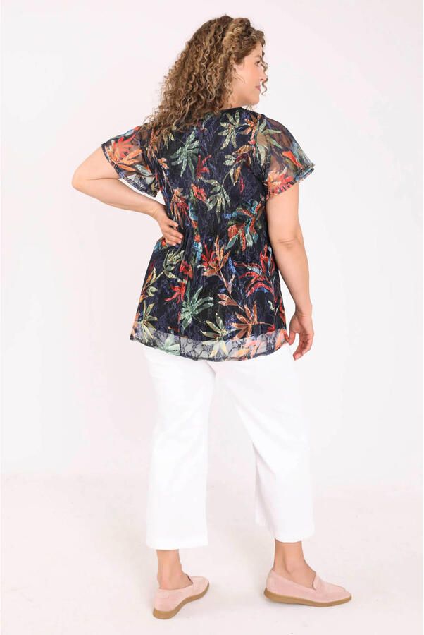 Paprika gebloemde top Plus Size meerkleurig - Foto 2