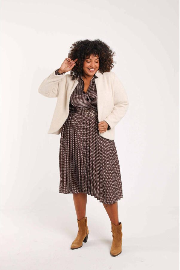 Paprika gebreid vest beige