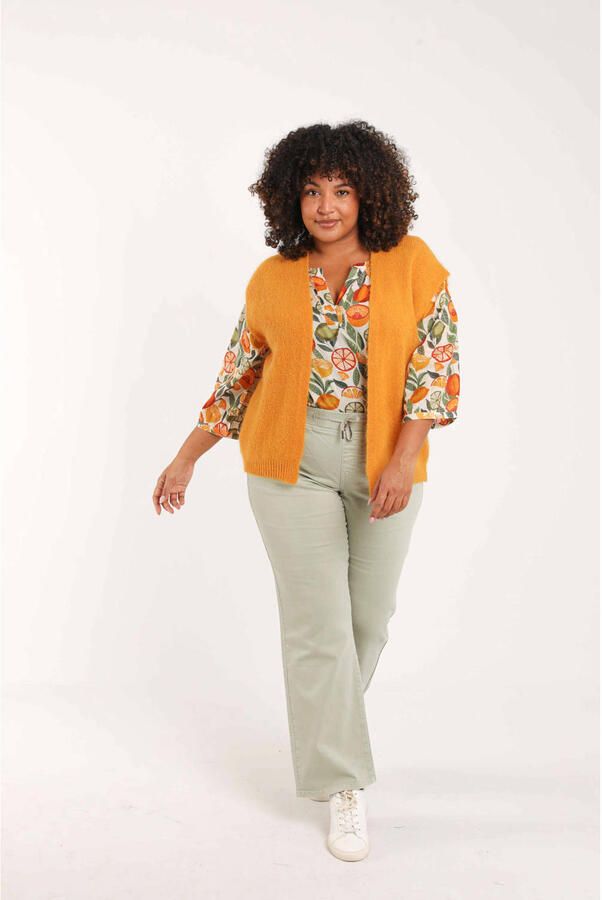 Paprika gebreid vest oranje - Foto 3