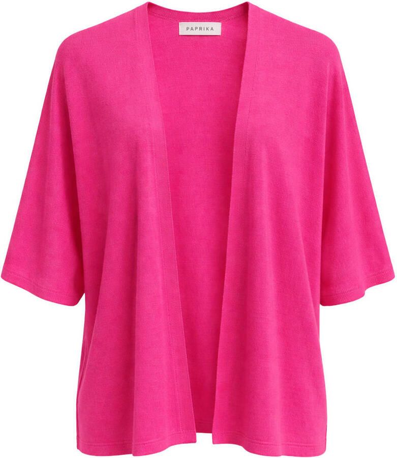 Paprika gebreid vest Plus Size roze