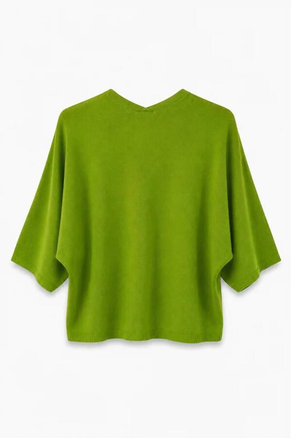 Paprika gebreide vest Plus Size groen