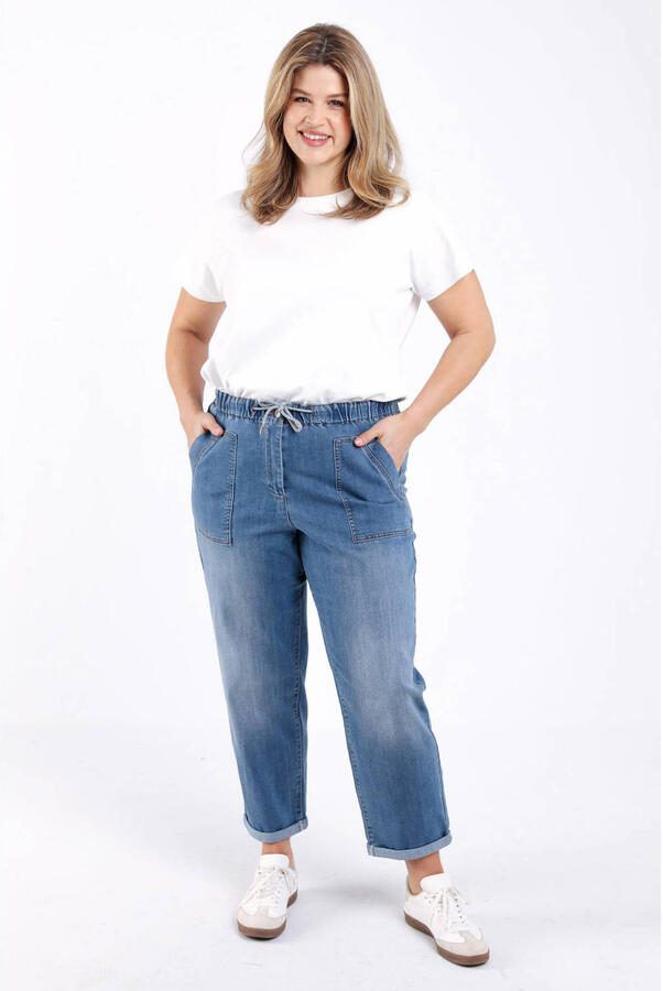 Paprika high waist barrel jeans medium blue denim - Foto 2