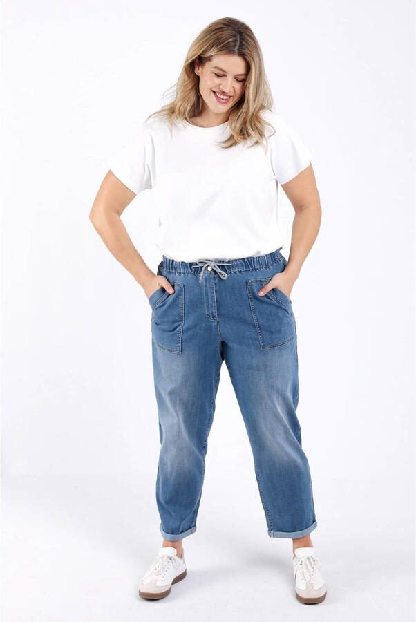 Paprika high waist barrel jeans medium blue denim - Foto 3