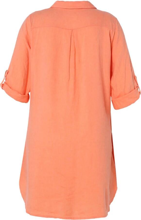 Paprika linnen blouse oranje