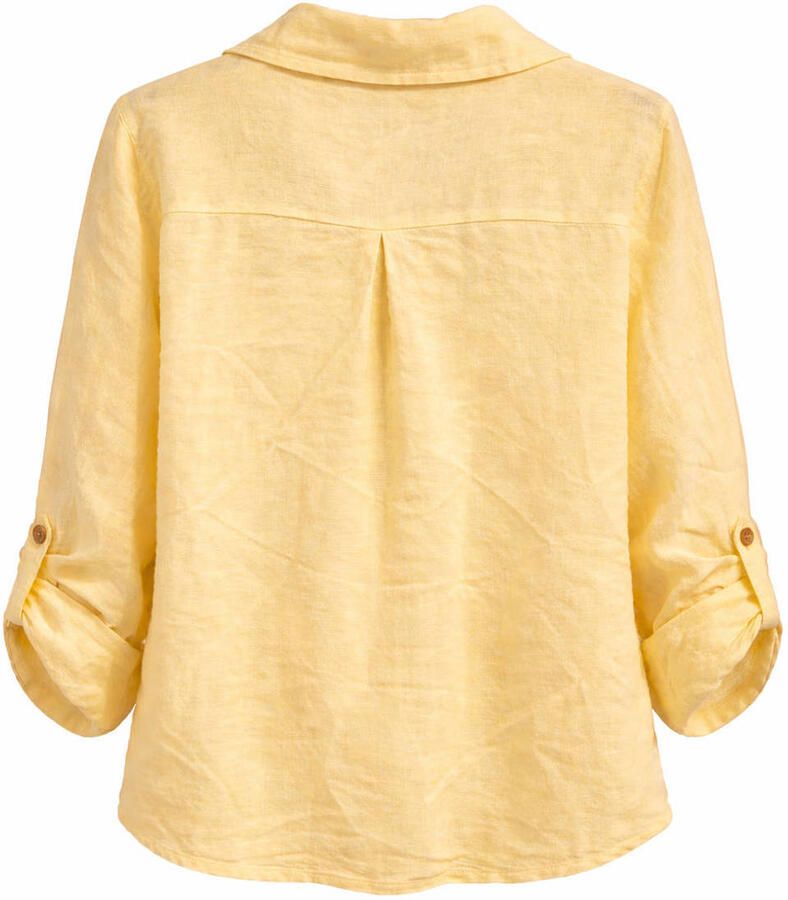 Paprika linnen blouse Plus Size geel - Foto 2