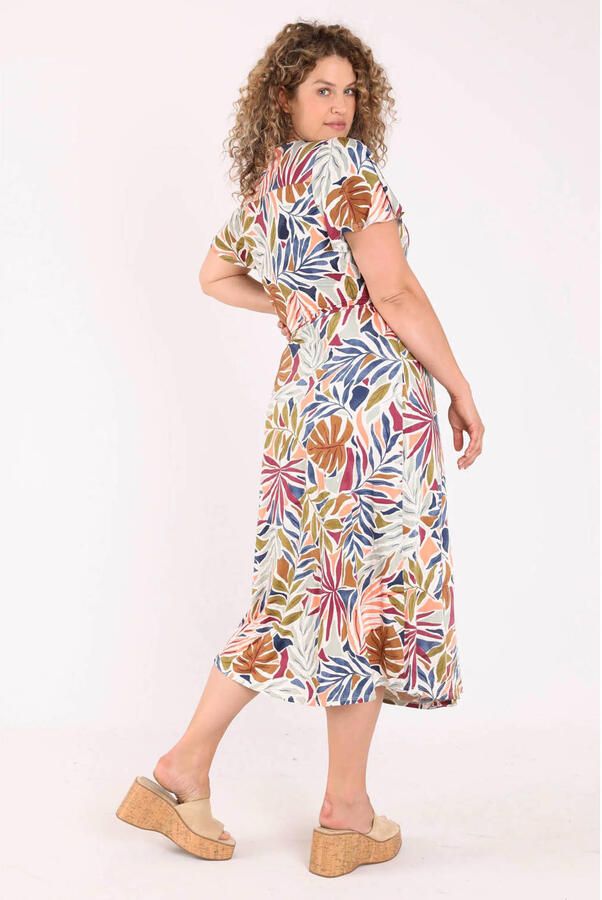 Paprika midi zomerjurk met print Plus Size meerkleurig - Foto 2