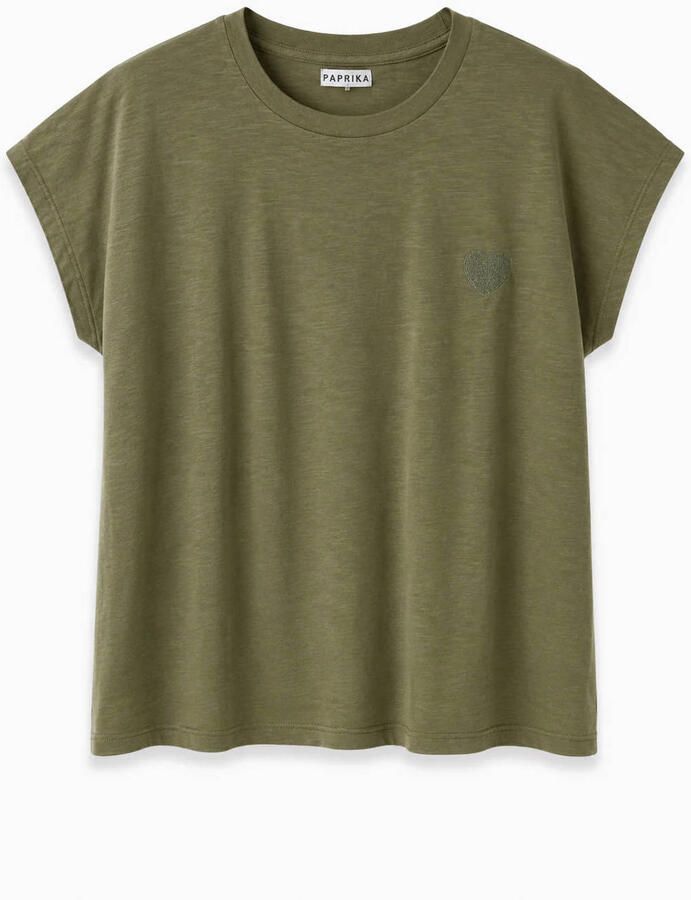Paprika Plus Size T-shirt kaki