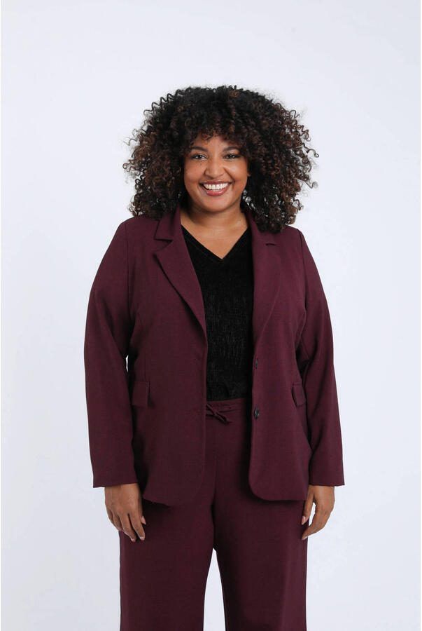Paprika regular blazer donkerrood