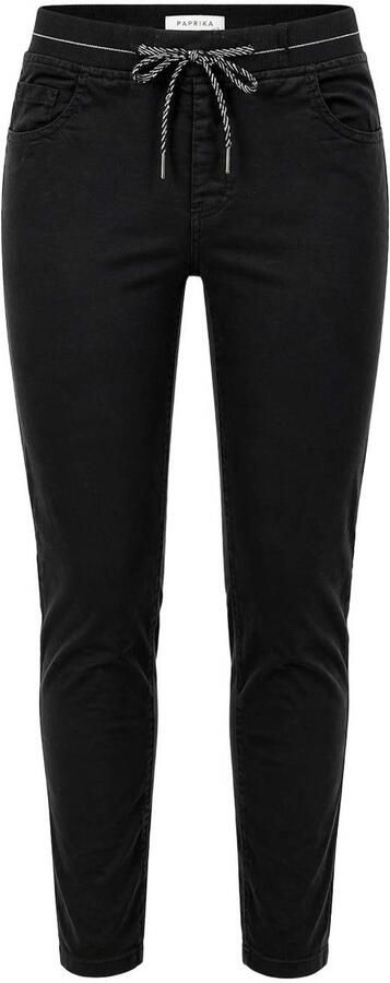 Paprika slim fit broek Plus Size zwart