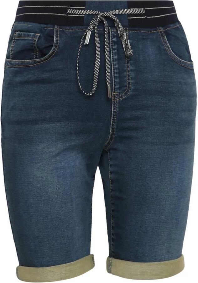 Paprika slim fit short Plus Size mediumblauw
