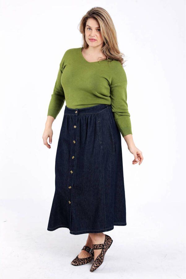 Paprika spijkerrok dark blue denim