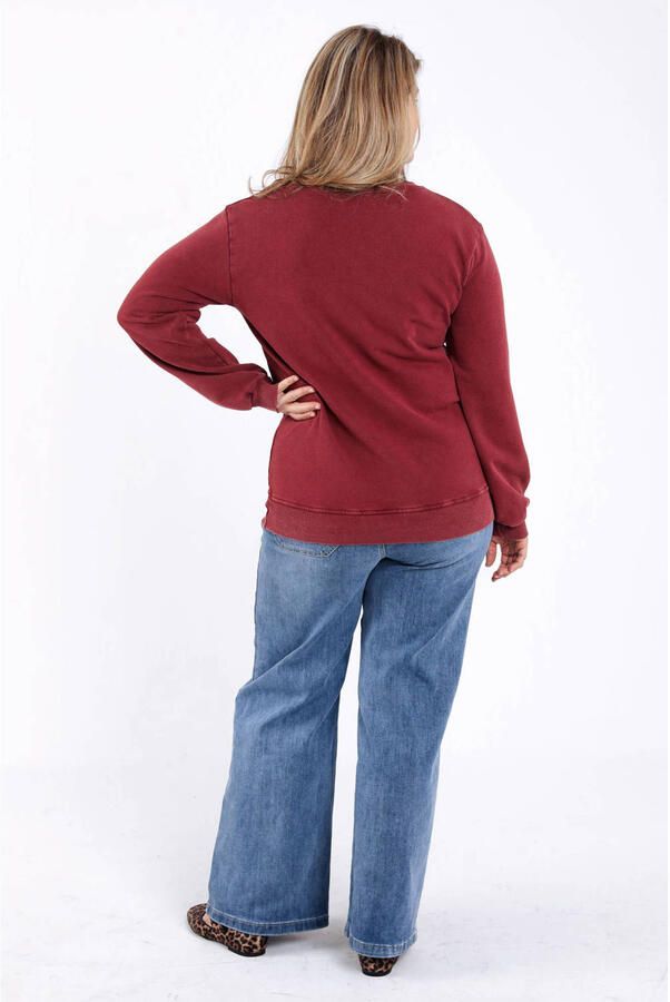 Paprika sweater donkerrood - Foto 3