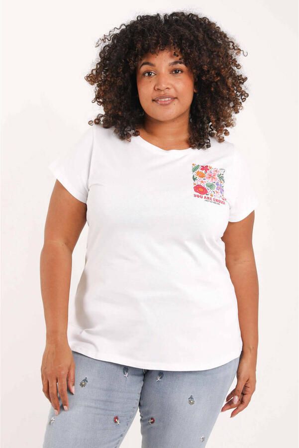 Paprika T-shirt met backprint wit