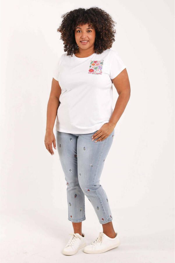Paprika T-shirt met backprint wit - Foto 2