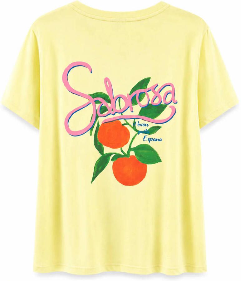 Paprika T-shirt Plus Size met backprint geel - Foto 2