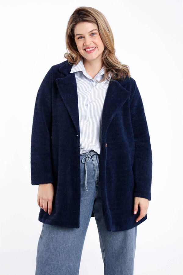 Paprika teddy jas marineblauw