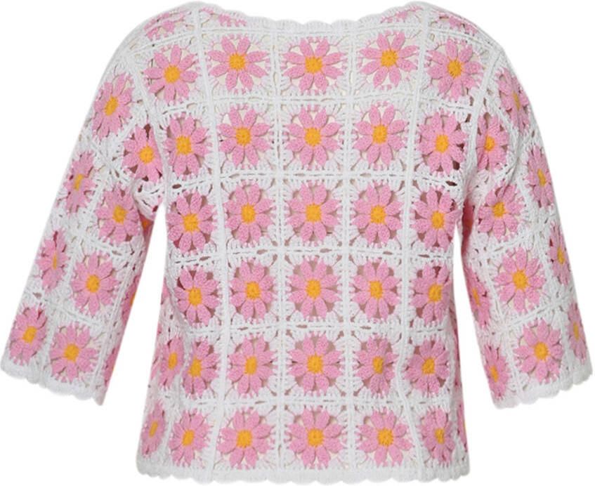 Paprika top crochet lichtroze