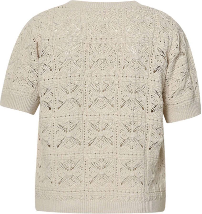 Paprika top ecru crochet