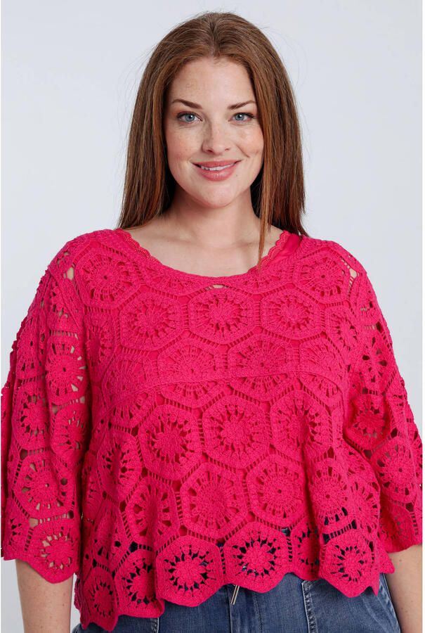 Paprika top fuchsia crochet