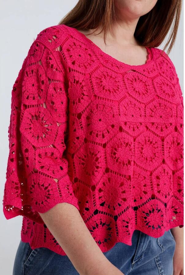 Paprika top fuchsia crochet - Foto 3