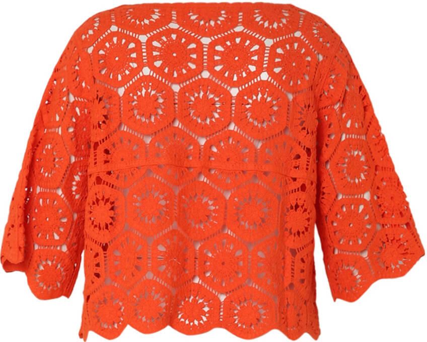 Paprika top oranje crochet - Foto 2